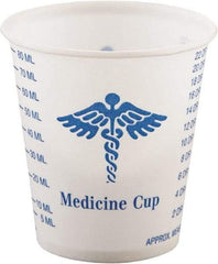 Solo - Paper Medical & Dental Graduated Cups, 3 oz - White & Blue - Industrial Tool & Supply