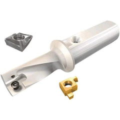 Iscar - 25mm Max Diam, 2.25xD, 56.5mm Max Drill Depth, 32mm Shank Diam, 130mm OAL, Replaceable Tip Drill - XCMT-MF, XCMT-MG Insert, DRG-MF Toolholder, Series DRG-MF - Industrial Tool & Supply