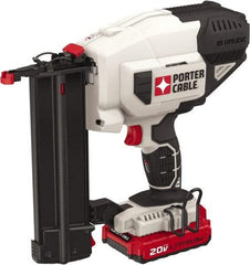 Porter-Cable - Cordless Brad Nailer Kit - 18 Gauge Nail Diam, 2" Long Nail, Lithium-Ion Batteries Included - Industrial Tool & Supply
