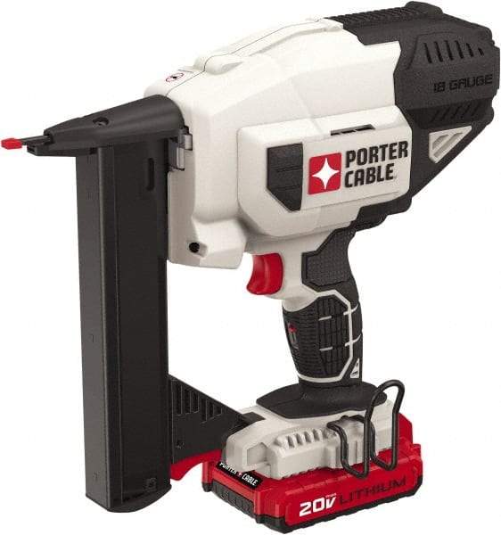 Porter-Cable - 1/4" Crown, 18 Gauge, 100 Staple Capacity Power Stapler - Includes Charger & 20V Max Battery - Industrial Tool & Supply