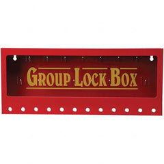 Brady - 1 13-Piece Kit 2-1/4" Deep x 16-3/4" Wide x 7" High Wall Mount Group Lockout Box - Industrial Tool & Supply