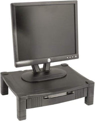 Kantek - Silver Monitor Stand - Use with Laptop, Monitor - Industrial Tool & Supply