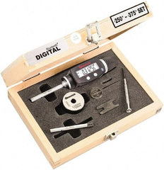 Starrett - 6 to 10mm, 58mm Gage Depth, 0.001mm Resolution, Friction Thimble, IP65 Electronic Inside Hole Micrometer Set - Accurate to 0.004mm, 1 Head, 2 Anvils, 1 Setting Ring, Data Output, Instant Inch/Millimeter Conversion - Industrial Tool & Supply