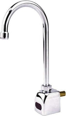 SANI-LAV - Single Hole Electronic Faucet Complete Kit - Powered by Battery, Gooseneck Spout, Single Hole Mounting Centers - Industrial Tool & Supply