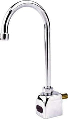 SANI-LAV - Single Hole Electronic Faucet Complete Kit - Powered by 120 VAC, Gooseneck Spout, Single Hole Mounting Centers - Industrial Tool & Supply