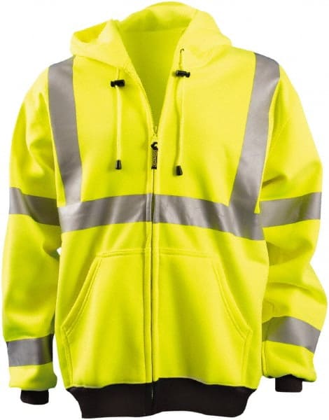 OccuNomix - Size 2XL Hi-Viz Yellow High Visibility Sweatshirt - Industrial Tool & Supply