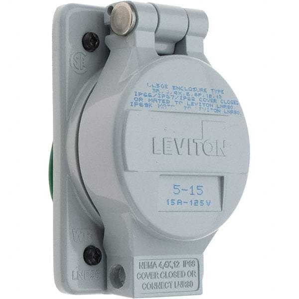 Leviton - Straight Blade Receptacles   Receptacle Type: Single Receptacle    Grade: Industrial - Industrial Tool & Supply