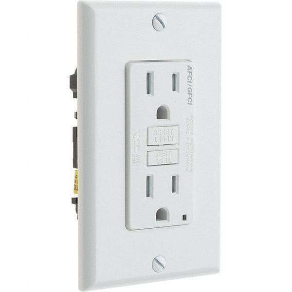 Leviton - GFCI Receptacles Grade: Commercial Color: White - Industrial Tool & Supply
