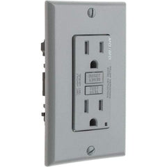 Leviton - GFCI Receptacles Grade: Commercial Color: Gray - Industrial Tool & Supply