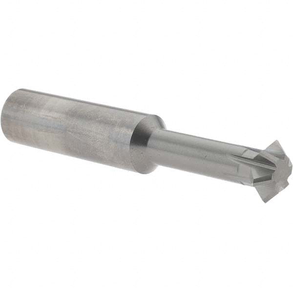Accupro - 5/8° 5/8" Cut Diam, 0.25" Cut Width, 5/8" Shank, Solid Carbide Double-Angle Cutter - Industrial Tool & Supply