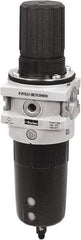 Parker - 3/4" NPT Port Heavy-Duty 1 Piece Filter/Regulator FRL Unit - Polypropylene Bowl, 335 SCFM, 254 Max psi, 13-1/2" High, Manual Drain - Industrial Tool & Supply