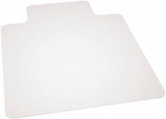 Ability One - 60" Long x 46" Wide, Chair Mat - Rectangular, Beveled Edge Style - Industrial Tool & Supply