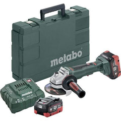 Metabo - 4-1/2" Wheel Diam, 9,000 RPM, Cordless Angle & Disc Grinder - 5/8-11 Spindle - Industrial Tool & Supply