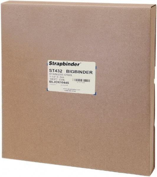 IDEAL TRIDON - Grade 201, Stainless Steel Banding Strap Roll - 1" Wide x 0.044" Thick - Industrial Tool & Supply