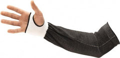 Ansell - Size Wide, Black HPPE, Spandex, Polyester, Glass & Polyamide Cut Resistant Sleeve - 16" Long Sleeve, Cut Resistance Level A4, Continuous Knit Cuff, Made with Thumb Hole - Industrial Tool & Supply