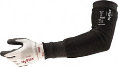 Ansell - Size Wide, Black HPPE, Spandex, Polyester, Glass & Polyamide Cut Resistant Sleeve - 12" Long Sleeve, Cut Resistance Level A4, Continuous Knit Cuff - Industrial Tool & Supply