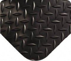 Wearwell - 9' Long x 2' Wide, Dry Environment, Anti-Fatigue Matting - Black, Vinyl with Vinyl Sponge Base, Beveled on All 4 Sides - Industrial Tool & Supply
