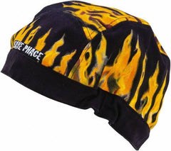 Save Phace - Size Universal, Flame Resistant Elastic Skull Cap - Black Flames Pattern, Cotton - Industrial Tool & Supply
