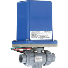Asahi/America - Actuated Ball Valves   Actuator Type: Electric    Pipe Size: 1/2 (Inch) - Industrial Tool & Supply