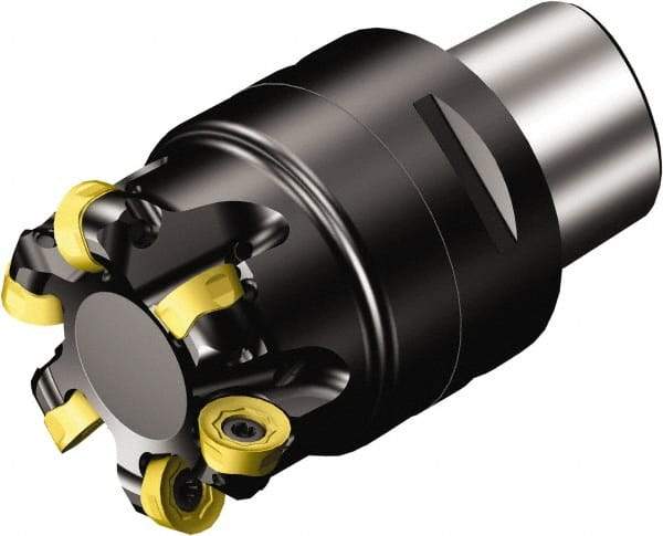 Sandvik Coromant - 6 Inserts, 1.5748" Cutter Diam, 6mm Max Depth of Cut, Indexable High-Feed Face Mill - Series CoroMill 600 - Industrial Tool & Supply