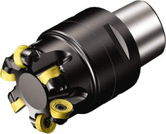 Sandvik Coromant - 6 Inserts, 1.5748" Cutter Diam, 6mm Max Depth of Cut, Indexable High-Feed Face Mill - Series CoroMill 600 - Industrial Tool & Supply