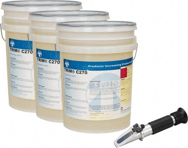 Master Fluid Solutions - Trim C270, 5 Gal Pail Cutting & Grinding Fluid - Synthetic, For Drilling, Reaming, Tapping - Industrial Tool & Supply