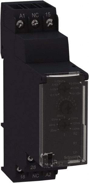 Schneider Electric - 4 Pin, 100 hr Delay, Multiple Range SPDT Time Delay Relay - 8 Contact Amp, 250 Volt, On Board Trimpot - Industrial Tool & Supply
