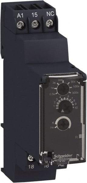Schneider Electric - 6 Pin, 300 hr Delay, Multiple Range SPDT Time Delay Relay - 8 Contact Amp, 250 Volt, On Board Trimpot - Industrial Tool & Supply