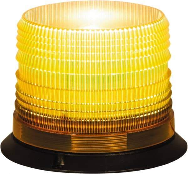 Buyers Products - 8 Joules, 80 FPM, 1" Pipe & 3-Bolt Mount Emergency Strobe Light Assembly - Powered by 12 to 24 Volts, Amber - Industrial Tool & Supply