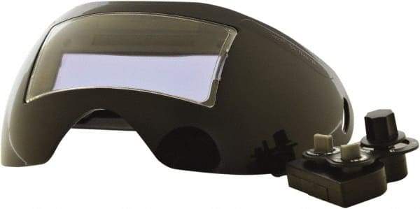 Save Phace - 3.74" Wide x 1.38" High, Lens Shade 4/9 to 13, Polycarbonate Auto-Darkening Filter - 1/4" Thick, Green, Front-Mounted - Industrial Tool & Supply