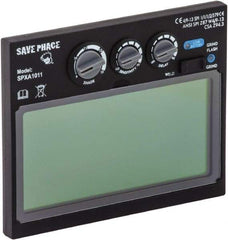 Save Phace - 3.82" Wide x 1.85" High, Lens Shade 4/9 to 13, Polycarbonate Auto-Darkening Filter - 1/4" Thick, Green, Inside Mount - Industrial Tool & Supply