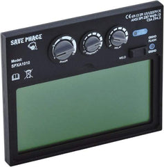 Save Phace - 3.82" Wide x 1.85" High, Lens Shade 4/9 to 13, Polycarbonate Auto-Darkening Filter - 1/4" Thick, Green, Inside Mount - Industrial Tool & Supply