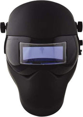 Save Phace - 3.74" Window Width x 1.38" Window Height, 4, 9 to 13 Shade Auto-Darkening Lens, Fixed Front Welding Helmet - Black, Nylon Green Lens - Industrial Tool & Supply