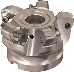 Seco - 5 Inserts, 48.8mm Cutter Diam, 1.8mm Max Depth of Cut, Indexable High-Feed Face Mill - 3/4" Arbor Hole Diam, 8.15mm Keyway Width, 40mm High, R220.21 Toolholder, 218.21-230 Inserts, Series High Feed 6 - Industrial Tool & Supply