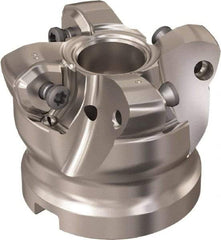 Seco - 4 Inserts, 36.1mm Cutter Diam, 1.8mm Max Depth of Cut, Indexable High-Feed Face Mill - 3/4" Arbor Hole Diam, 8.15mm Keyway Width, 40mm High, R220.21 Toolholder, 218.21-230 Inserts, Series High Feed 6 - Industrial Tool & Supply
