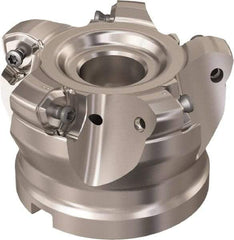 Seco - 5 Inserts, 61.7mm Cutter Diam, 1.8mm Max Depth of Cut, Indexable High-Feed Face Mill - 1" Arbor Hole Diam, 9.7mm Keyway Width, 50mm High, R220.21 Toolholder, 218.21-230 Inserts, Series High Feed 6 - Industrial Tool & Supply