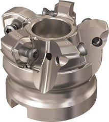 Seco - 5 Inserts, 37.6mm Cutter Diam, 1.8mm Max Depth of Cut, Indexable High-Feed Face Mill - 22mm Arbor Hole Diam, 10.4mm Keyway Width, 40mm High, R220.21 Toolholder, 218.21-230 Inserts, Series High Feed 6 - Industrial Tool & Supply