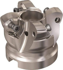 Seco - 4 Inserts, 35.6mm Cutter Diam, 1.8mm Max Depth of Cut, Indexable High-Feed Face Mill - 22mm Arbor Hole Diam, 10.4mm Keyway Width, 40mm High, R220.21 Toolholder, 218.21-230 Inserts, Series High Feed 6 - Industrial Tool & Supply