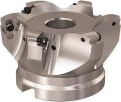 Seco - 6 Inserts, 68mm Cutter Diam, 1.8mm Max Depth of Cut, Indexable High-Feed Face Mill - 32mm Arbor Hole Diam, 14.4mm Keyway Width, 50mm High, R220.21 Toolholder, 218.21-230 Inserts, Series High Feed 6 - Industrial Tool & Supply