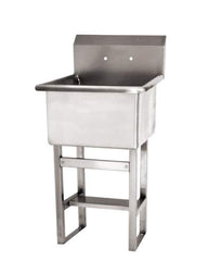 SANI-LAV - 24" Long x 24" Wide Inside, 1 Compartment, Grade 304 Stainless Steel ADA Hand Sink with Electronic Faucet - 14 Gauge, 27" Long x 27-1/2" Wide x 48" High Outside, 12" Deep - Industrial Tool & Supply