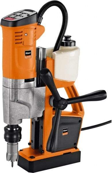Fein - 1/2" Chuck, 10.25" Travel, Portable Magnetic Drill Press - 260-520 RPM, 12 Amps, 2.5 hp, 1100 Watts, 110-120 Volts, 13' Cord Length - Industrial Tool & Supply