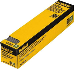 DeWALT - 15 Gauge 2-1/2" Long Finishing Nails for Power Nailers - Steel, Bright Finish, Smooth Shank, Angled Stick Collation, Round Head, Chisel Point - Industrial Tool & Supply