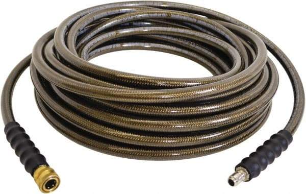 Simpson - 4,500 Max psi Fixed Pressure Washer Hose - 50' Long, Polyurethane, NPT, Female & Male - Industrial Tool & Supply
