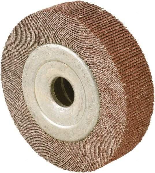 Camel Grinding Wheels - 6" Diam, 40 Grit Aluminum Oxide Unmounted Flap Wheels - 1" Hole, 2" Wide, Coated, Medium Grade, 5,000 Max RPM, X/Y Weighted Cloth Backing - Industrial Tool & Supply