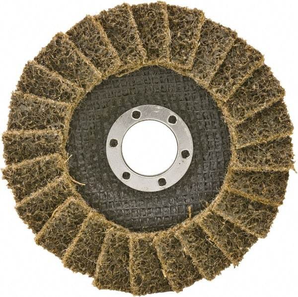 Camel Grinding Wheels - 60 Grit, 5" Disc Diam, 7/8" Center Hole, Type 29 Aluminum Oxide Flap Disc - 12,200 Max RPM, Non-Woven Backing, Arbor Attaching System, Non-Woven - Industrial Tool & Supply
