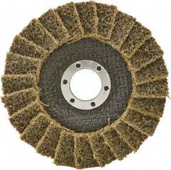 Camel Grinding Wheels - 60 Grit, 4-1/2" Disc Diam, 5/8-11 Center Hole, Type 29 Aluminum Oxide Flap Disc - 13,300 Max RPM, Non-Woven Backing, Arbor Attaching System, Non-Woven - Industrial Tool & Supply