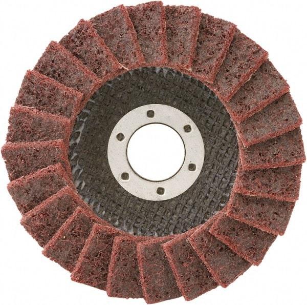 Camel Grinding Wheels - 80 Grit, 4-1/2" Disc Diam, 7/8" Center Hole, Type 29 Aluminum Oxide Flap Disc - 13,300 Max RPM, Non-Woven Backing, Arbor Attaching System, Non-Woven - Industrial Tool & Supply