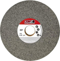 Camel Grinding Wheels - 6" Diam, 6" Face Width, 1" Center Hole, Fine Grade, Silicon Carbide Deburring Wheel - Convolute, Hard Density 8 Grade, 6,000 RPM - Industrial Tool & Supply