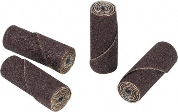 Camel Grinding Wheels - 3/4" Max Roll Diam x 2" OAL, 60 Grit Aluminum Oxide Straight Cartridge Roll - 1/4" Pilot Hole Diam, 18,000 Max RPM - Industrial Tool & Supply