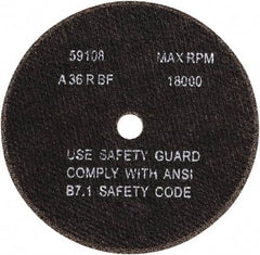 Camel Grinding Wheels - 2" 60 Grit Aluminum Oxide Cutoff Wheel - 1/32" Thick, 3/8" Arbor, 30,000 Max RPM - Industrial Tool & Supply